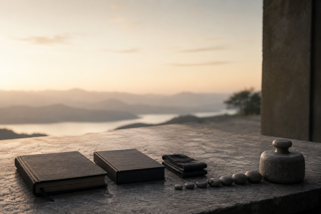 Discipline Is Built Before It Is Needed serene still life at dawn
